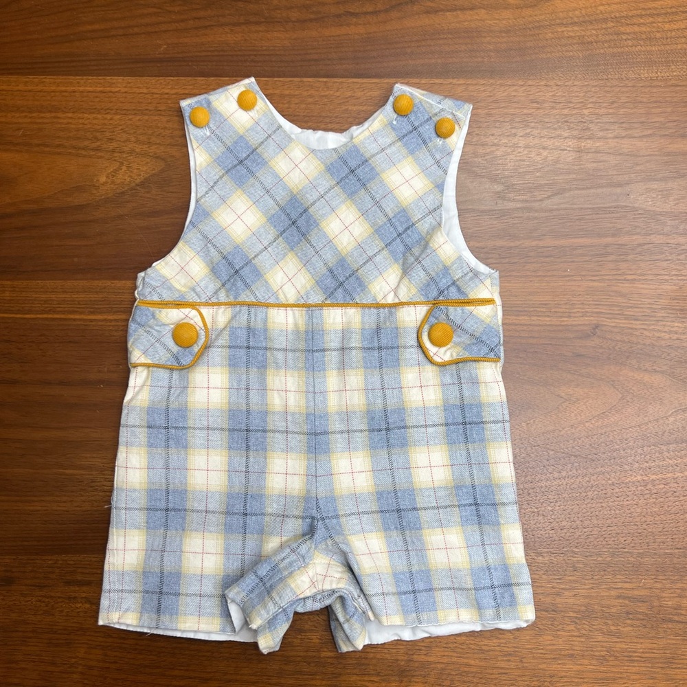 Blue and Yellow Plaid Kids Boys Jon Jon